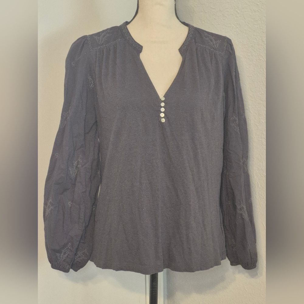 Women's Gray Lucky Brand Long Sleeve Top